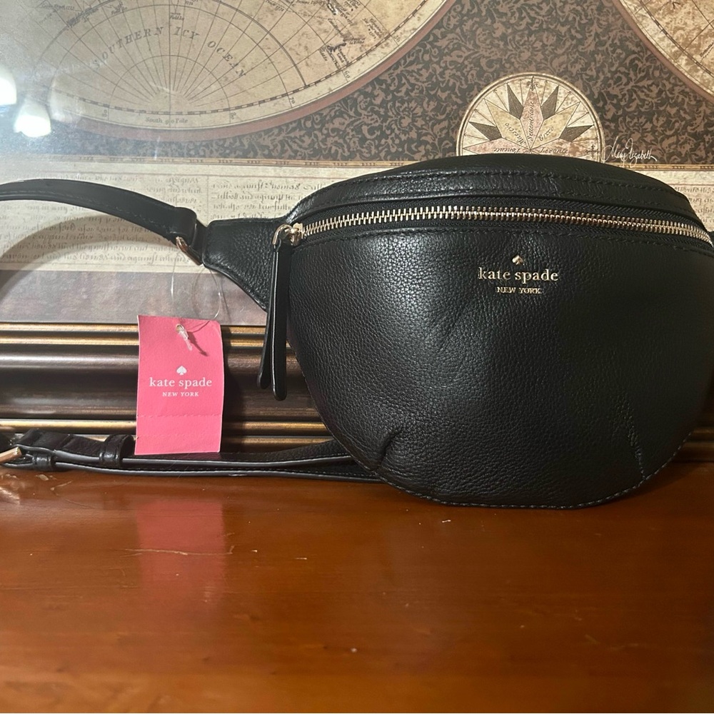 Kate Spade • Jackson Belt Bag • Black Pebbled Leather • NWT - Picture 6 of 6